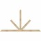 Ekena Millwork Saratoga Rough Sawn Timber Gable Bracket, Douglas Fir, 96"W x 52"H x 4"D x 4"F, 13/12 Pitch GBW096X52X0404SAR00RDF - alternate 1